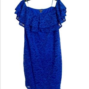 Royal blue cold shoulder XL dress use in good condition